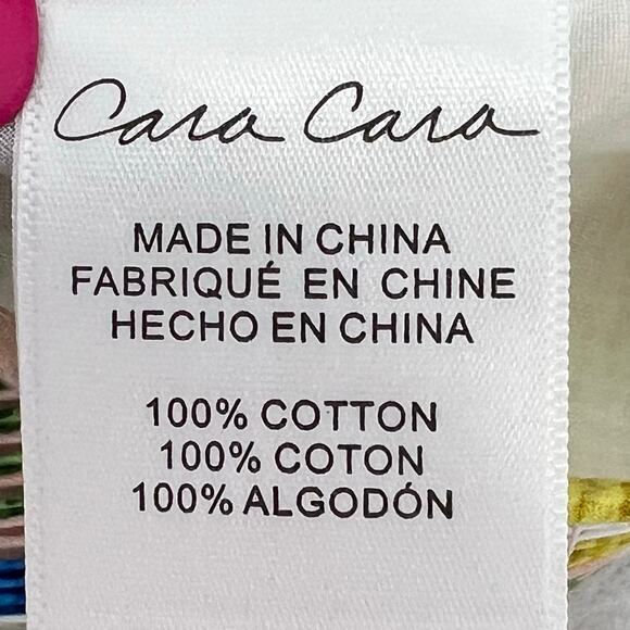 Cara Cara Cropped Darby Top Basketweave Stripe Blue Yellow Medium NWT Coquette - Picture 7 of 10